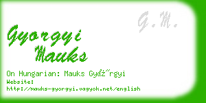 gyorgyi mauks business card
